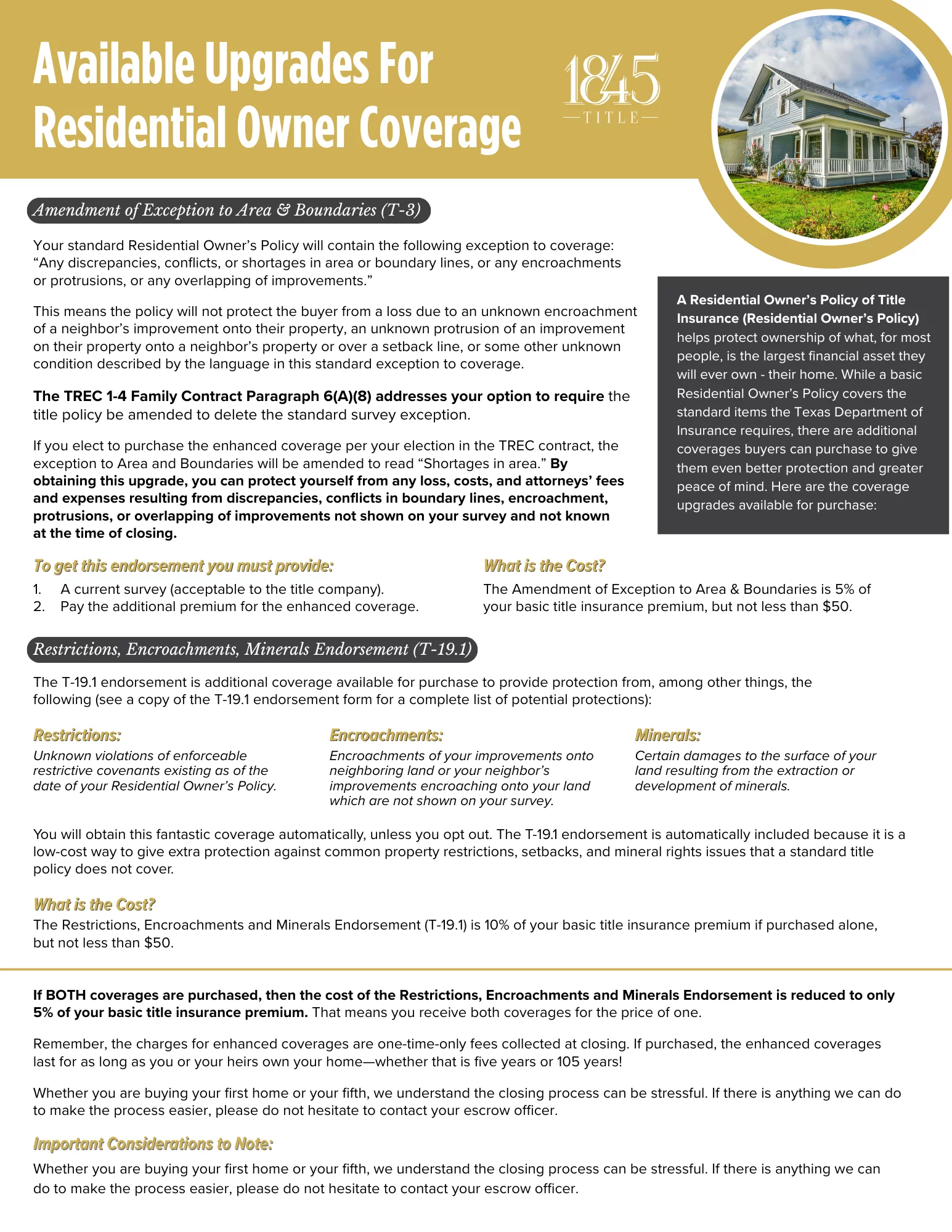 Area and Boundary Exception 1845